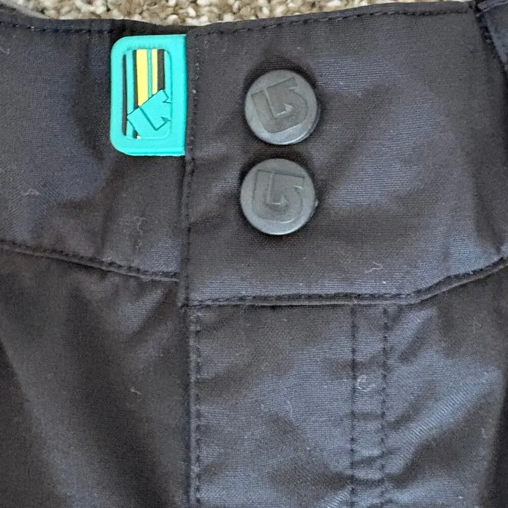 Burton Youth M Snowboard Pants Black Insulated Cargo Waterproof Ski Boys Girls